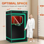TOREAD Portable Infrared Steam Sauna with 660nm Red Light Therapy Saunas for Home,Personal Sauna Tent with 3L 1200W Steamer, Adjustable Temperature, Timer Setting, Remote Control, Folding Sauna Chair