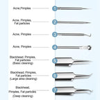 Medical Grade Blackhead Extraction Tool Kit - Blackhead Remover Tool Comedones Extractor Acne Removal Kit for Blemish - Whitehead Popping - 7 Pcs Set Removing for Nose Face Tools (Content 7-Piece Set)