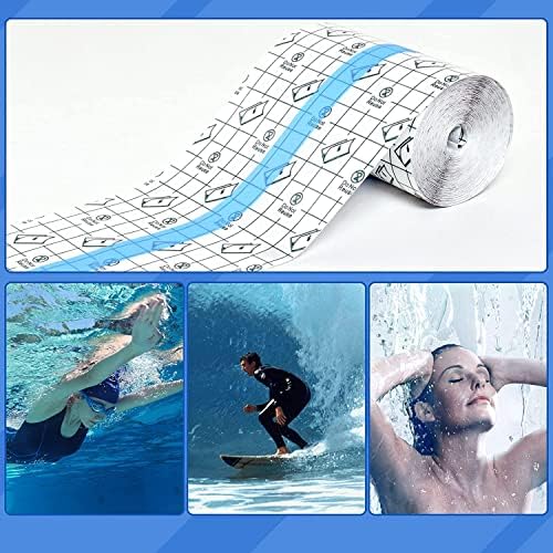 OBTANIM Transparent Waterproof Stretch Clear Adhesive Film Bandage Skin Dressing Tape for Tattoo Aftercare (6 x 197 Inch)