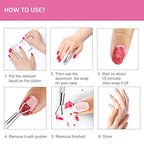 Gel Nail Polish Remover - Gel Polish Remover Wraps BTArtbox Nail Foil Wraps 200 Pcs Soak Off Gel Remover with 1 Pcs Cuticle Pusher for Removing Nail Polish at Home
