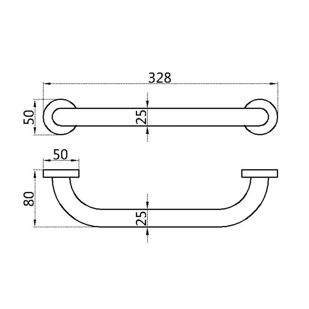 ELLO&ALLO Oil Rubbed Bronze Bathroom Shower Grab Bar, Home Care Bath Handrail (12 Inch)