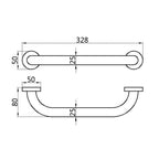 ELLO&ALLO Oil Rubbed Bronze Bathroom Shower Grab Bar, Home Care Bath Handrail (12 Inch)