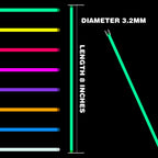 YixangDD 500 PCS Ultra Bright Glow Sticks, 8 Inch Glow Sticks Bulk Party Pack, Light Up Sticks for Glow Bracelets, Necklaces, Concerts, Christmas, Party Supplies with 500 Connectors