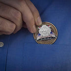 & Emblem - Firefighter Brotherhood Challenge Coin Saint Florian in Deluxe Display tin with Bonus polishing Cloth