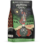 Bones Coffee Company Highland Grog Flavored Coffee Beans, Whole Bean Coffee Medium Roast Low Acid, Butterscotch Caramel Flavor (12 oz)