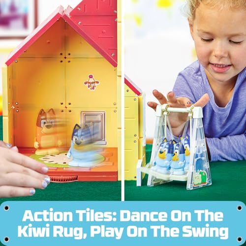 Tile Town Bluey Heeler Family Home 52-Piece Magnetic Tile Playset, Interactive STEM Magnetic Tiles Toys, Includes Bluey & Bingo Figures, Action Tiles