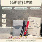 2 Pieces Soap Bags for Soap Bars, Exfoliating Soap Saver Bags, Foaming Bar Soap Pouches for Use in Baths or Showers(Dark Gray)