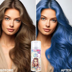 Temporary Hair Color Spray, Temporary Hair Color Wax, Washable Hair Wax Dye Pomades Disposable Natural Hair Strong Style for Christmas Party,Hollowen,Cosplay (Blue)
