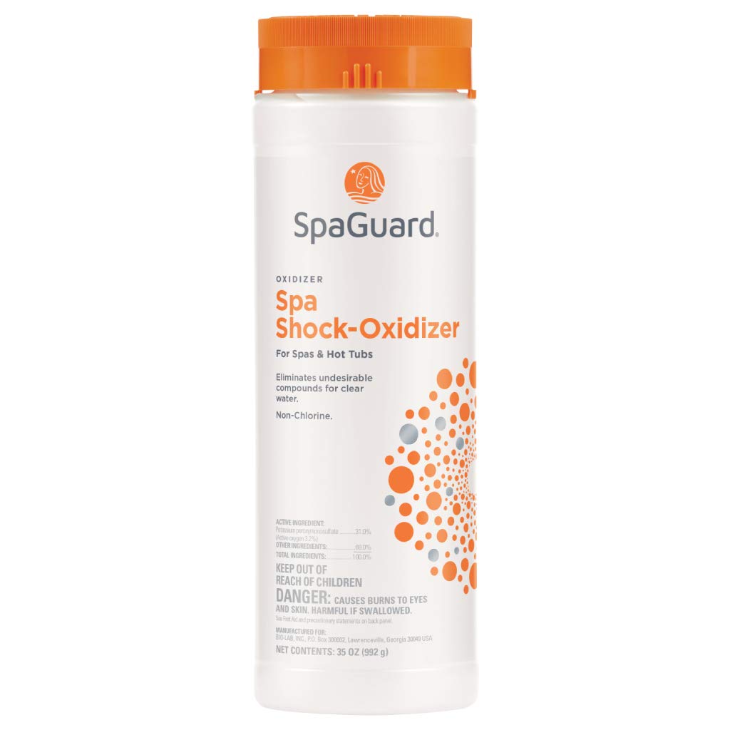 SpaGuard Spa Shock Oxidizer for Spas & Hot Tubs, 35 oz, Pack of 2, Non-Chlorine Oxidizer, Easy to Use, Quick-Dissolving Shock Treatment
