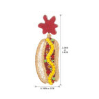 Madison Tyler Hot Dog Dangle Earrings Ketchup Splash Funny Food Jewelry