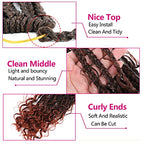 Wodun 10inch Goddess Box Braids Crochet Hair Box Braids Crochet Hair For Black Women Pre Looped Crochet Hair with Curly Ends Bohemian Crochet Box Braids Crochet Hair
