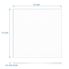 KAITELA Clear Acrylic Sheet 12" x 12" Cast Plexiglass Square 1/4" Thick (6mm) for Craft Projects, Wedding Sign, Laser Cutting, Engraving, Home Decor, Pack of 2