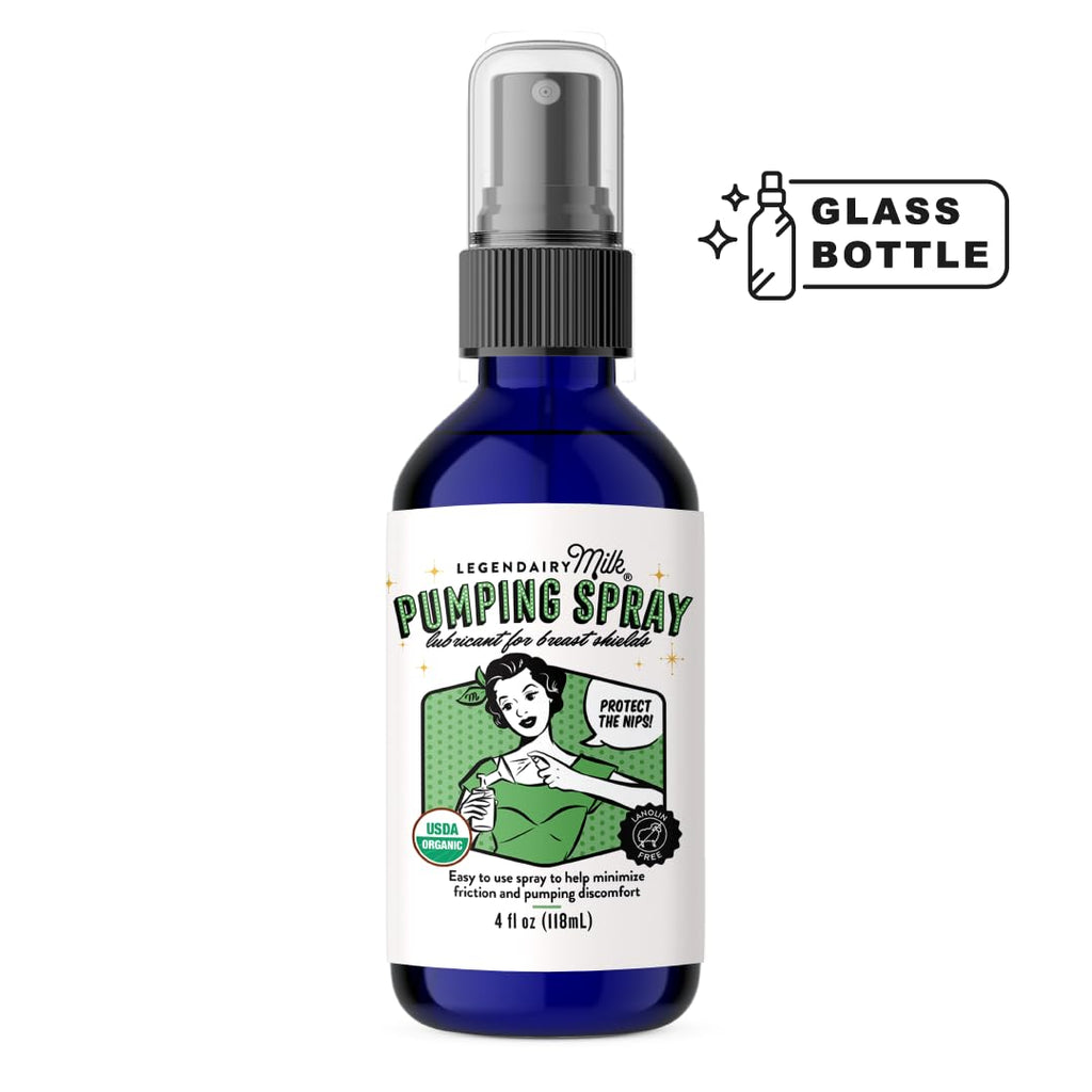 Legendairy Milk Organic Pumping Spray, Lanolin-Free Breast Lubricant, 4 oz
