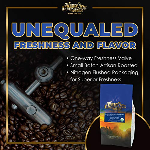 Mt. Whitney Organic Gayo Mountain Sumatra, Medium Dark Roast, Low Acid Coffee (Ground, 5 Lb)