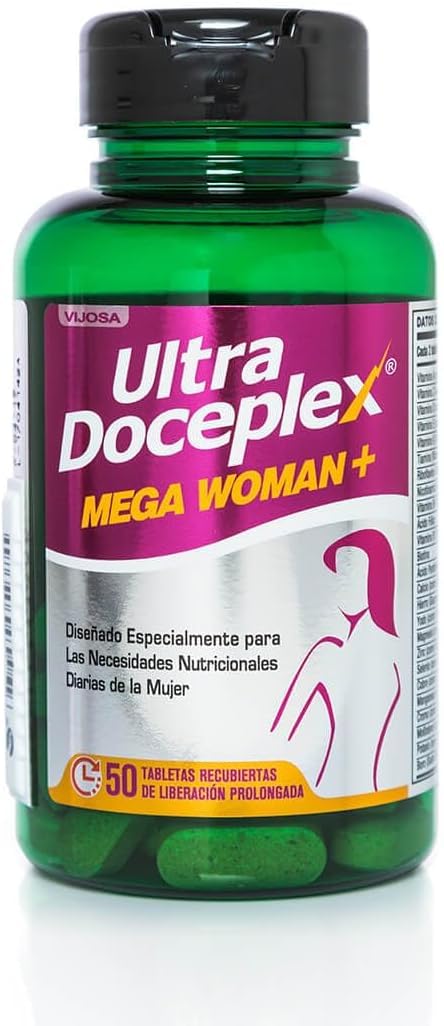 VIJOSA Ultra Doceplex Mega Man+ & Mega Woman+ – Antioxidant, Energy Boost, Stress Relief – 50 Prolonged-Release Tablets Each – Tailored Daily Nutrition for Men and Women