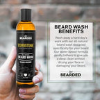 Live Bearded Beard Wash, 8 fl oz - Water-Based Face Cleanser with All-Natural Ingredients for a Gentle, Deep Clean - Made in the USA | Tombstone Scent - Sweet Tobacco, Cedar