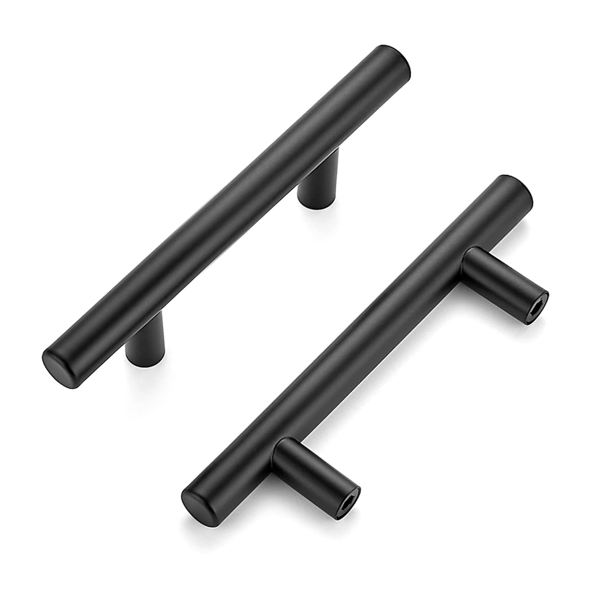 Ravinte 45 Pack | 5'' Cabinet Pulls Matte Black Stainless Steel Kitchen Drawer Pulls Cupboard Pulls Cabinet Handles 5”Length with 3” Hole Center