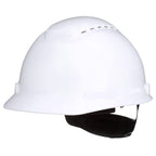SecureFit Hard Hat SecureFit H-701SFV-UV, White, Vented Cap Style Safety Helmet with Uvicator Sensor, 4-Point Pressure Diffusion Ratchet Suspension, ANSI Z87.1, Medium