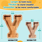 SummiDate Wooden Letter Piggy Bank| Piggy Bank for Boys Girls Toddler| Alphabet Y Money Bank| Coin Bank Birthday Gift for Kids|Birthday Gift for Kids (Y)