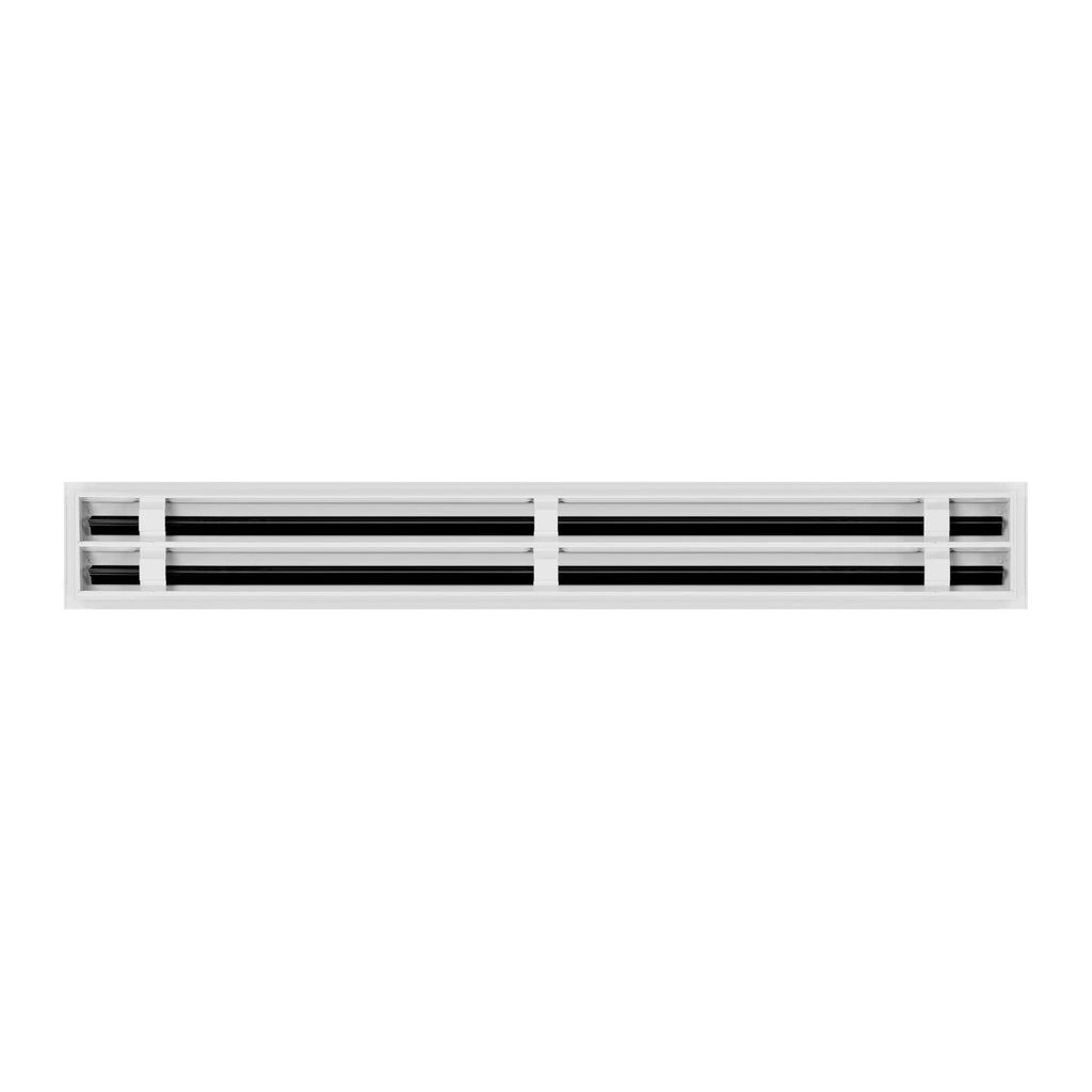 BUILDMART - 30x4 White Modern AC Vent Cover - Decorative Air Vent - Standard Linear Slot Diffuser - Register Grille for Ceiling, Walls & Floors - Texas Buildmart