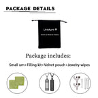 UrnAurn 2 Pieces Small Cylinder Cremation Urn Necklace for Ashes Stainless Steel Memorial Ash Pendant Keepsake Jewelry