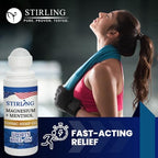 Stirling Menthol Roll On Lotion with Magnesium and 1500mg Pure Hemp - Non-GMO, THC-Free - Fast-Acting Relief for Sore Muscles and Joints, Reduces Swelling and Redness, Promotes Post-Workout Recovery