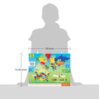 Imagimake Mapology USA & World Map Puzzle with Flags, Capitals, Stickers | Educational Toys for Ages 5-7 | Jigsaw Puzzles for Kids Ages 8-10 | Geography Toys for Ages 8-13 | 6 Year Old Boy/Girl Gifts