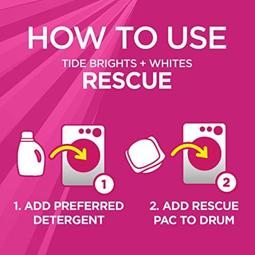 Tide Brights & Whites Odor Rescue, In Wash Odor Eliminator with Oxi, Scent Booster, Removes Odors in a Single Wash, 18 Count (Pack of 2)