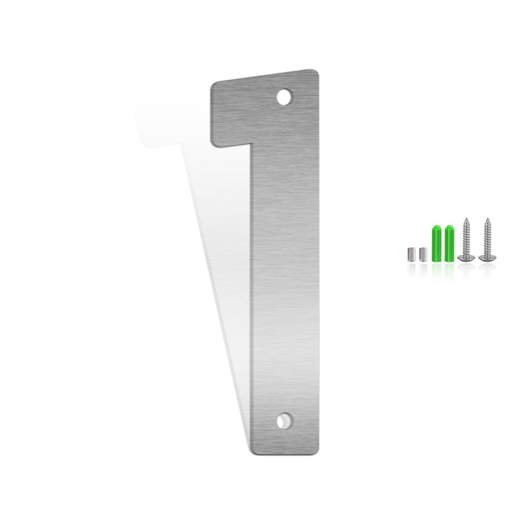 20 Inch Stainless Steel Metal Floating Address Numbers, Silver Metal House Letters, 304 Stainless Steel House Address Letters and Numbers, Modern Door Number and Letter for Home Hotel Office (1)
