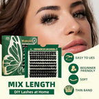 Lash Clusters 120pcs Eyelash Clusters 10-18mix D Curl Cluster Lashes Thick Super Soft Wispy DIY Eyelash Extension at Home(PC03-D-10-18MIX)