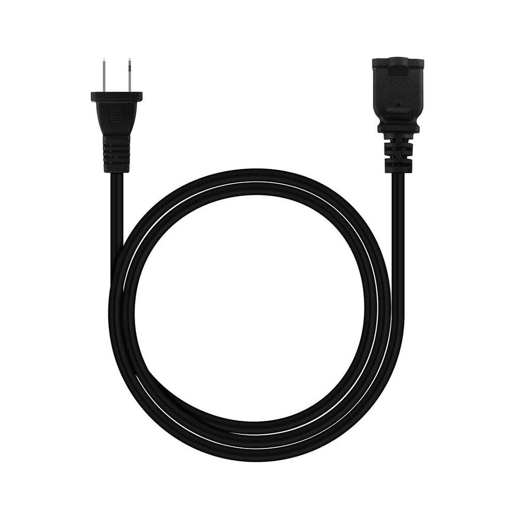 15-Feet Long Polarized US 2-Prong Male-Female Extension Power Cord Cable, 16AWG 2 Outlet Extension Cable Cord US AC 2-Prong Male/Female Power cable10A/125V, Nema 1-15P to 1-15R Cable Polarized