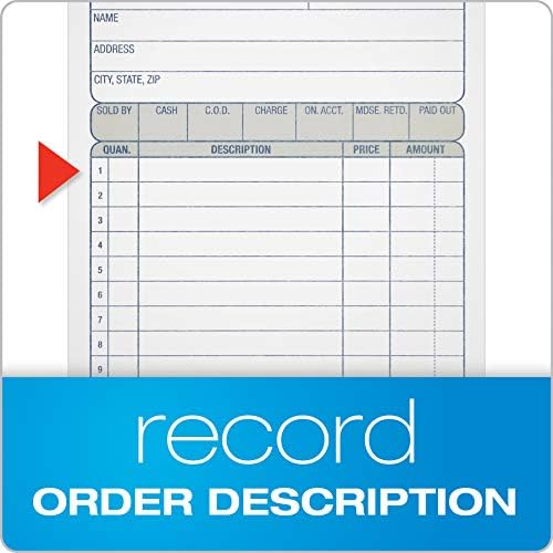 Adams Sales Order Books, 2-Part, Carbonless, White/Canary, 4-3/16" x 7-3/16", Bound Wraparound Cover, 50 Sets per Book, 3 Pack (DC4705-3)