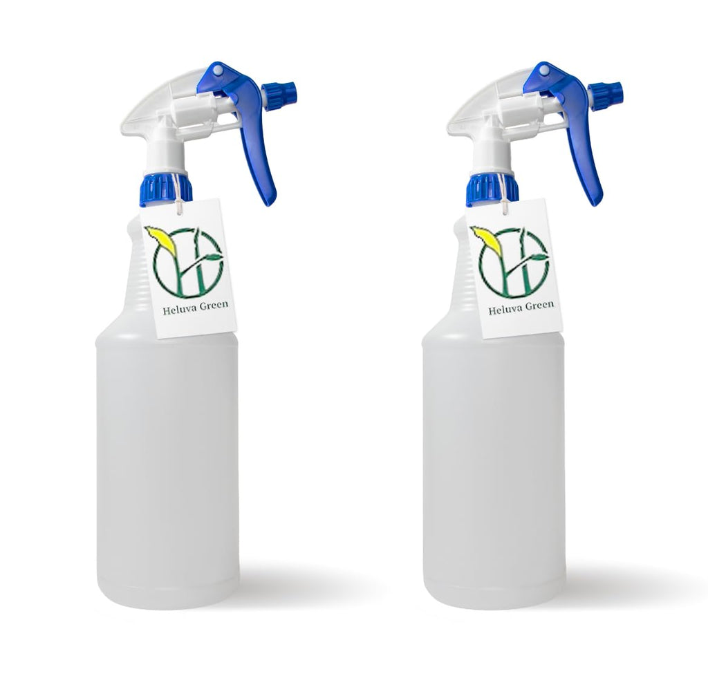 Heavy Duty 32oz Plastic Spray Bottles for Cleaning, Blue 2 Pack