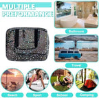 Black Holographic Star Cosmetic Bag for Women 11.8x5.1x8.2 Inches Portable Travel Toiletry Bag with Handles,Durable PVC Material,Zipper Design-Ideal Large Clear Makeup Organizer
