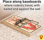 Victor M200 Metal Pedal Sustainably Sourced FSC Wood Humane Snap Rat Trap -12 Wooden Traps