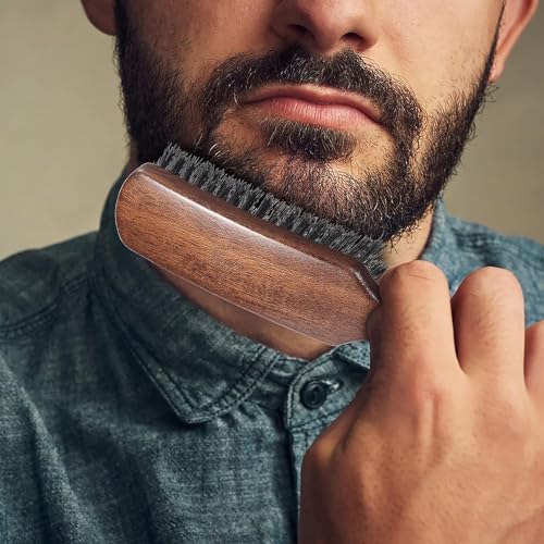 Hair brush for Men, Boar Bristles Brush for Fine Thin Medium Hair, Nature Boar Hairbrush for Beard Styling