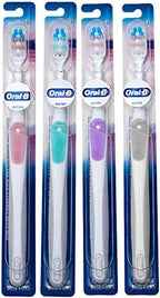 Oral-B Gum Care Extra Soft Toothbrush for Sensitive Teeth and Gums, Compact Small Head,(Colors Vary) - Pack of 4
