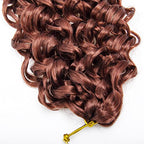 GoGo Curl Crochet Hair for Women Ginger Curly Crochet Hair Water Wave Crochet Hair Beach Curl Crochet Synthetic Hair Deep Wave Braiding Hair Extensions (18 inch(Pack of 2), 350)