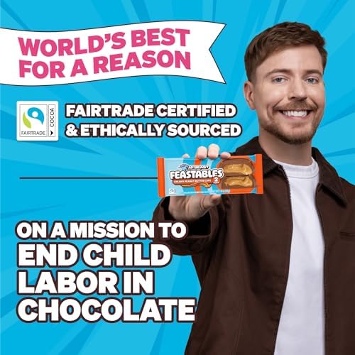 MrBeast Feastables Peanut Butter Cups Milk Chocolate, 24 Count, 2-Cup Packs
