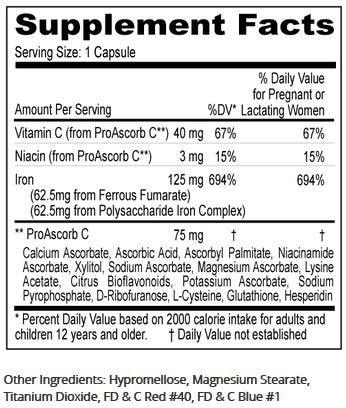 Integra (90)- Iron Supplement-Vitamin C- Ferrous Fumarate & Polysaccharide Iron Complex