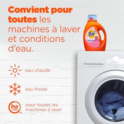 Tide Liquid Laundry Detergent with Touch of Downy, April Fresh Scent, 74 loads, 105 fl oz