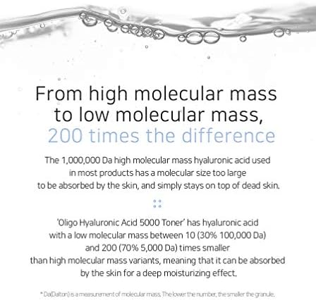 Blanc Doux Oligo Hyaluronic Acid Facial Toner 6.76 Fl Oz Vegan Hypoallergenic Intense Ultra Hydrating Skin Essence Face Moisturizer Dry Sensitive Acne-Prone Age-Defying Cotton Pads Korean Skin Care