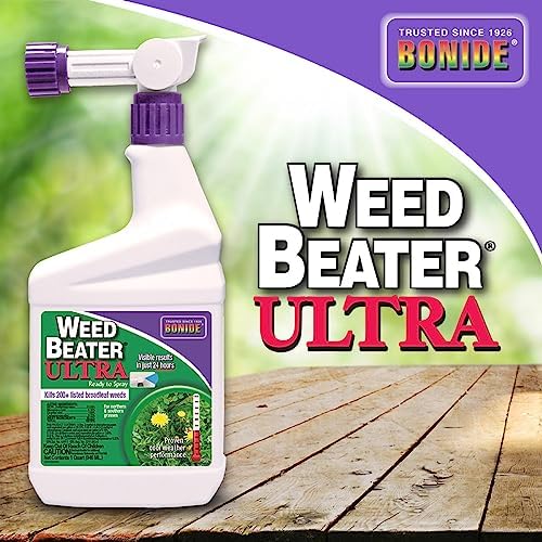 Bonide Weed Beater Ultra, 32 oz Ready-to-Spray Fast-Acting Protection Against Broadleaf Weeds in Warm & Cool Weather