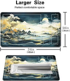 MTG Playmat Size 24x14in Free Storage Bags Non-Slip Backing, Ideal for Card Game Enthusiasts TCG Playmat (Autumn Dream-Deck)