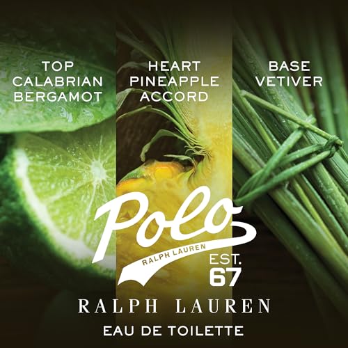 Ralph Lauren - Polo 67 - Eau de Toilette - Cologne for Men - Woody & Solar Scent - With Pineapple, Bergamot, & Vetiver