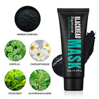 Peel Off Face Mask Blackhead Whiteheads Remover Masks Activated Charcoal Black Mask Purifying Peeling Facial Mask for Nose Pores Removal Reducing Cleansing Acne with Brush and Pimple Extractor Tools