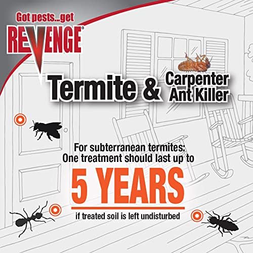 Bonide Revenge Termite & Carpenter Ant Killer Spray, 16 oz Concentrate, Long Lasting Pesticide for Indoors and Outdoors