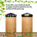 Azdele 6x6 Aluminum Pyramid Post Caps Cover for 6x6 Nominal Wood Post(Actual 5.5" x 5.5" Wood Post), with Matte Finish Powder Coated Surface, for Fences Wood Post of Decks or Corridors(Black, 4Pack)