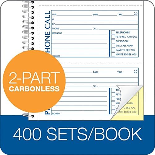 Spiral Bound Phone Message Books