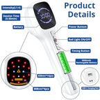 Cold Laser Therapy Device for Humans & Dogs, 4x808nm + 14x650nm Red Light Therapy for Body Pain Relief, Handheld Near Infrared Light with Stand for Joint, Back, Knee & Muscle Use